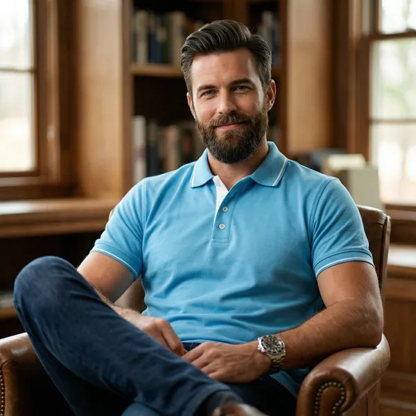 Shorttall_Premium_Polo_T_Shirt_Electric_Blue_With_White_Tip_Electric_Blue