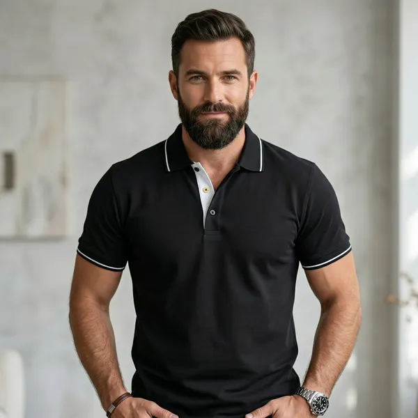 Shorttall_Premium_Polo_T_Shirt_Black_With_White_Tip_Black