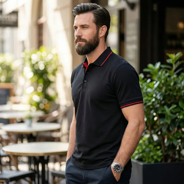 Shorttall_Premium_Polo_T_Shirt_Black_With_Red_Tip_Black