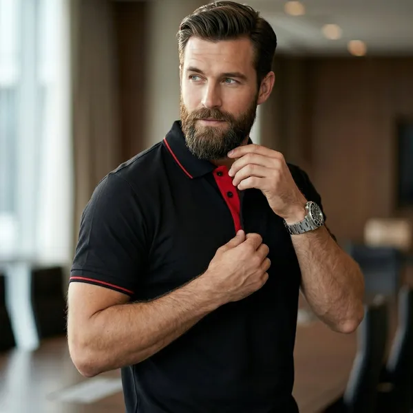Shorttall_Premium_Polo_T_Shirt_Black_With_Red_Tip_Black