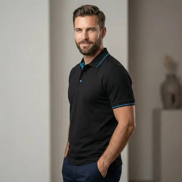 Shorttall_Premium_Polo_T_Shirt_Black_With_Blue_Tip_Black