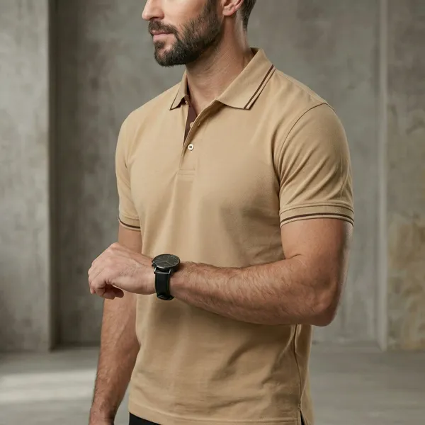 Shorttall_Premium_Polo_T_Shirt_Beige_With_Brown_Tip_Beige