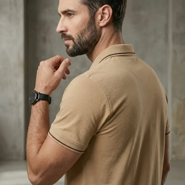 Shorttall_Premium_Polo_T_Shirt_Beige_With_Brown_Tip_Beige