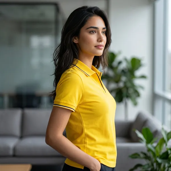 Shorttall_Premium_Women_S_Polo_T_Shirt_Yellow_With_Black_Tip_Yellow