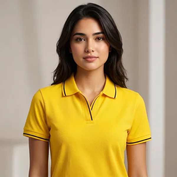 Shorttall_Premium_Women_S_Polo_T_Shirt_Yellow_With_Black_Tip_Yellow