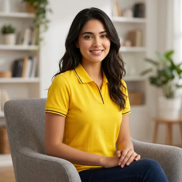 Shorttall_Premium_Women_S_Polo_T_Shirt_Yellow_With_Black_Tip_Yellow