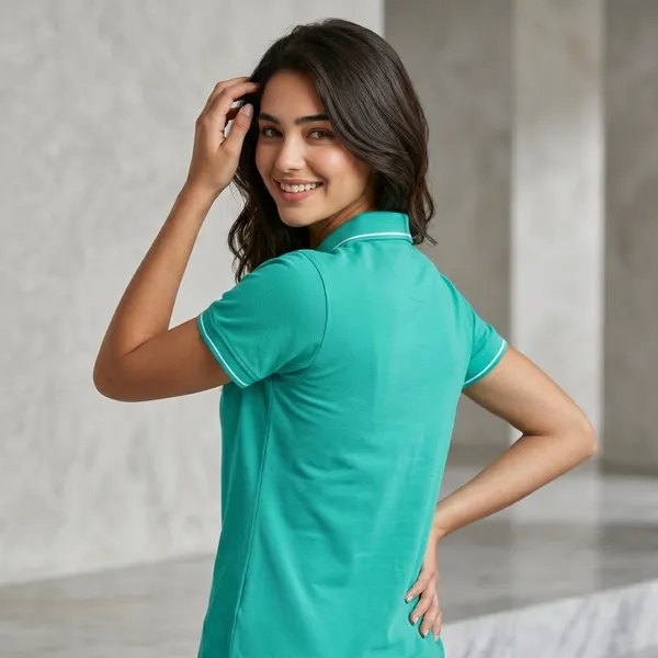 Shorttall_Premium_Women_S_Polo_T_Shirt_Electric_Green_With_White_Tip_Electric_Green