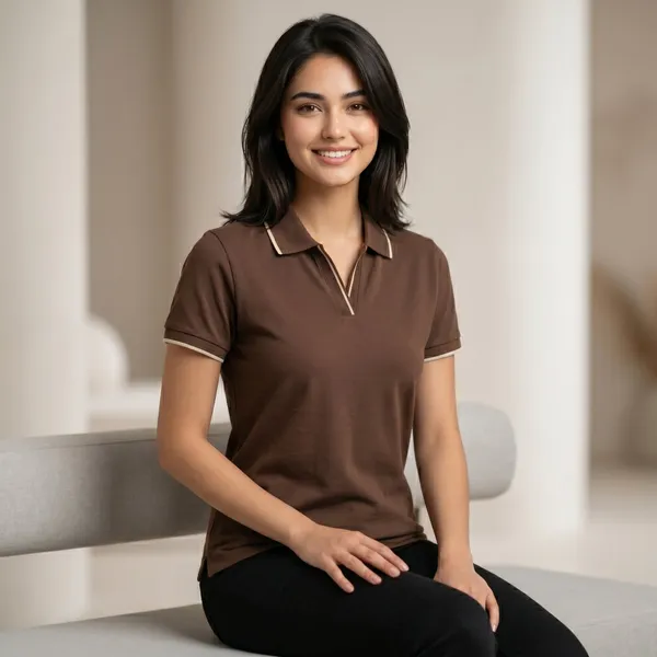 Shorttall_Premium_Women_S_Polo_T_Shirt_Coffee_Brown_With_Cream_Tip_Brown