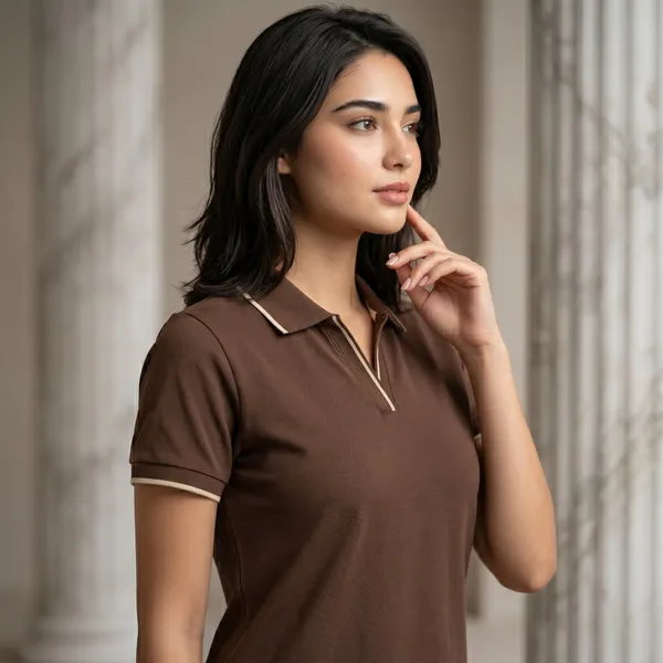 Shorttall_Premium_Women_S_Polo_T_Shirt_Coffee_Brown_With_Cream_Tip_Brown