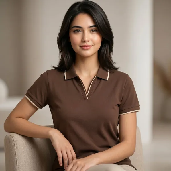 Shorttall_Premium_Women_S_Polo_T_Shirt_Coffee_Brown_With_Cream_Tip_Brown