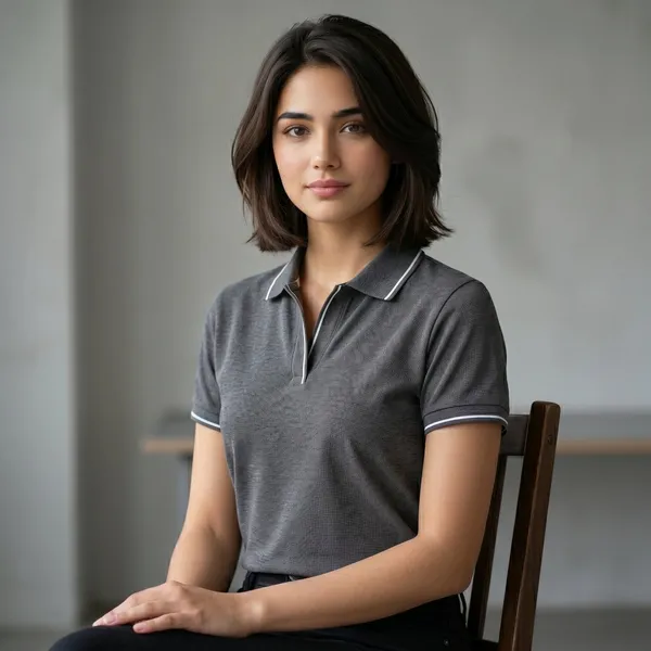 Shorttall_Premium_Women_S_Polo_T_Shirt_Charcoal_Grey_With_White_Tip_Gray