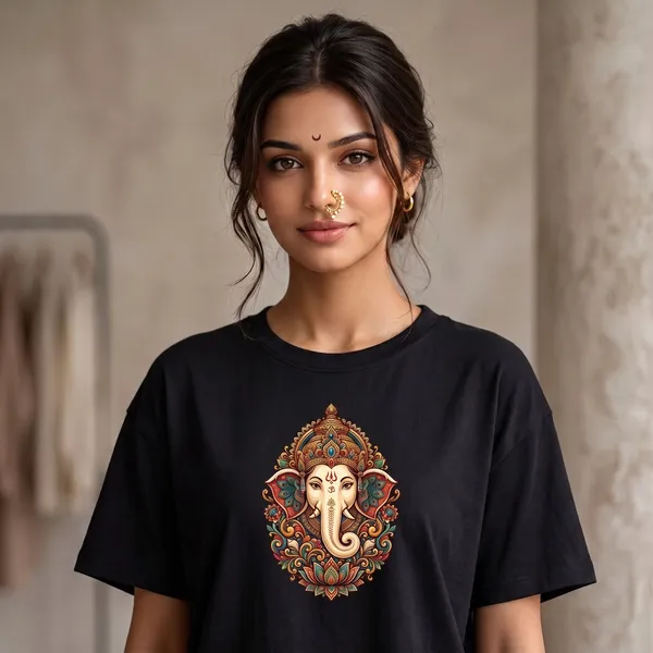 Black_Cotton_Divine_Ganesha_Edition_Oversize_T-Shirt_For_Women