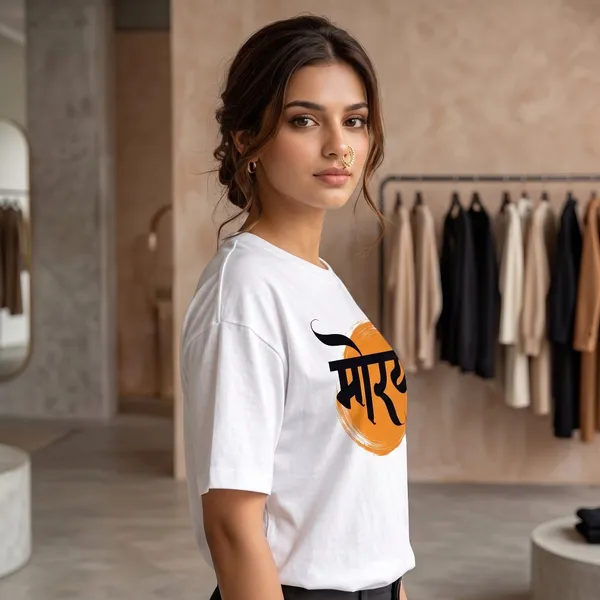 White_Cotton_Maurya_Edition_Oversize_T-Shirt_For_Women