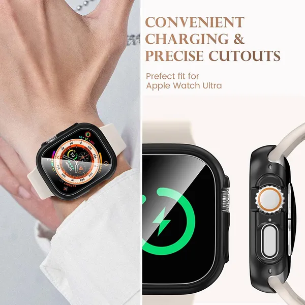 Black_And_Clear_Glass_Rugged_Case_For_Apple_Watch_Band_(Multi-Pack_Daily_Switching)