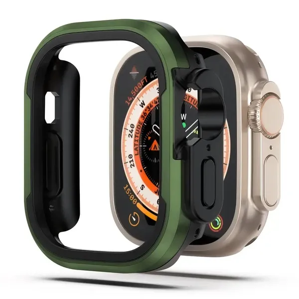 Green_Aluminum_And_TPU_Rugged_Case_For_Watch_Case