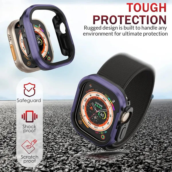 Blue_Aluminum_And_TPU_Rugged_Case_For_Watch_Case