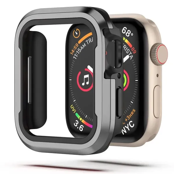 Black_And_Grey_Aluminum_And_TPU_Rugged_Case_For_Apple_Watch_Protective_Case_(Heavy_Protection)