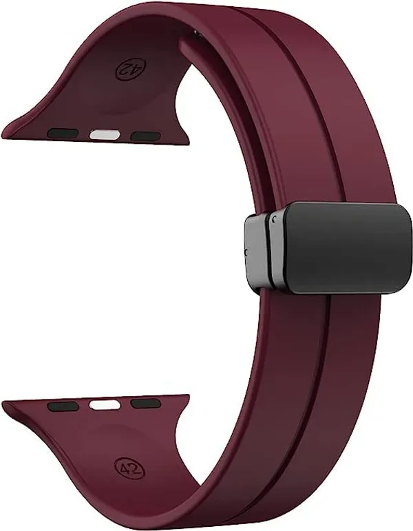 Wine_Silicone_Watch_Bands_For_Apple_Watch_Band_(Daily_Wear,_Magnetic_Fit)