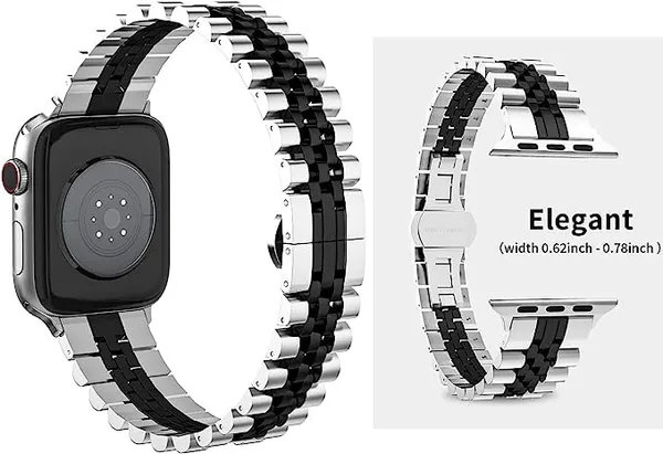 Silver_And_Black_Stainless_Steel_Watch_Bands_For_Apple_Watch_Band_(Thin_Stainless_Steel_Formal_Use)