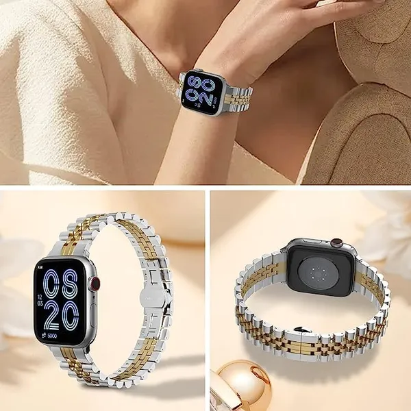 Silver_And_Black_Stainless_Steel_Watch_Bands_For_Apple_Watch_Band_(Thin_Stainless_Steel_Formal_Use)