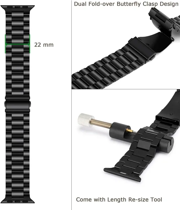 Black_Stainless_Steel_Watch_Bands_For_Apple_Watch