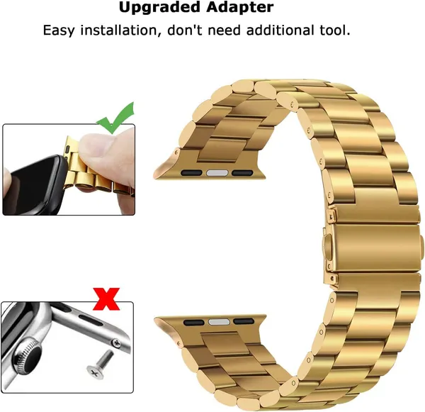 Gold_Stainless_Steel_Watch_Bands_For_Watch_Strap