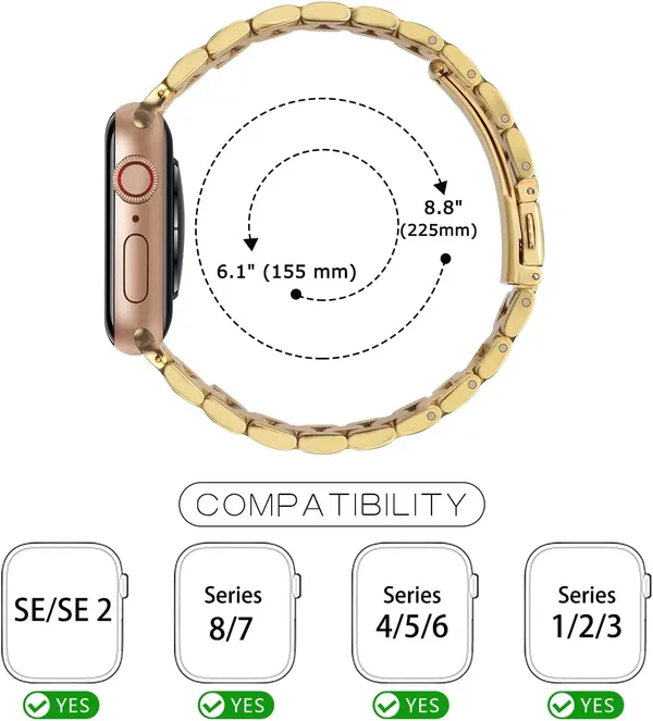 Gold_Stainless_Steel_Watch_Bands_For_Watch_Strap