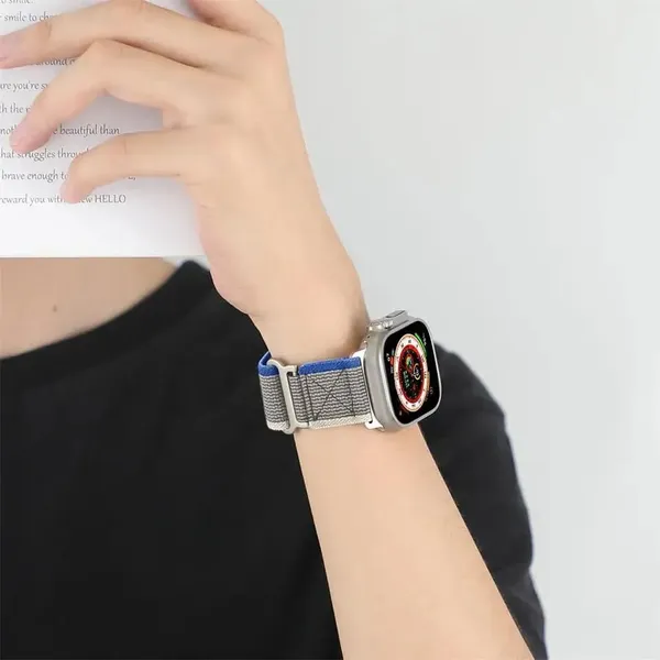 Grey_Nylon_Watch_Bands_For_Apple_Watch_Band_(Trail/Outdoor_Fitness_Use)