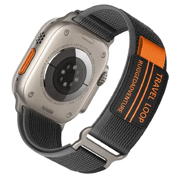 Grey_Nylon_Watch_Bands_For_Apple_Watch_Band_(Trail/Outdoor_Fitness_Use)