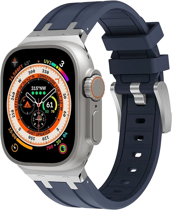 Blue_And_Silver_Silicone_Watch_Bands_For_Apple_Watch_Band_(Sport_+_Daily_Wear,_Secure_Fit)