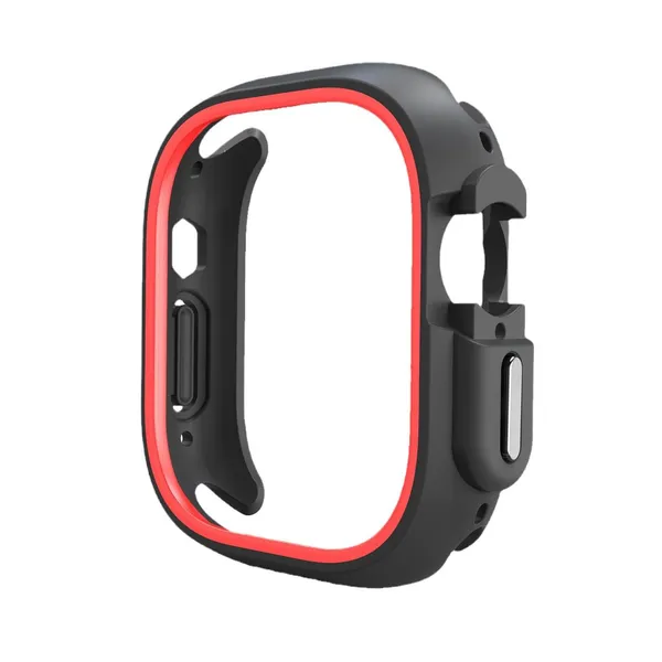 Red_And_Grey_Thermoplastic_Polyurethane_Rugged_Case_For_Apple_Watch
