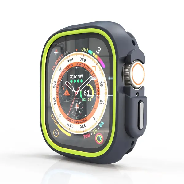 Neon_Green_And_Grey_Thermoplastic_Polyurethane_Rugged_Case_For_Watch_Strap