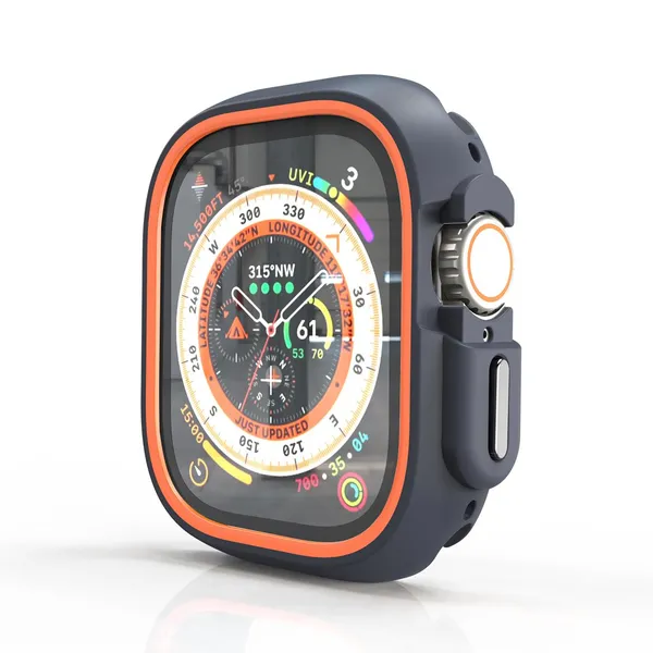 Orange_And_Grey_Thermoplastic_Polyurethane_Rugged_Case_For_Watch_Case