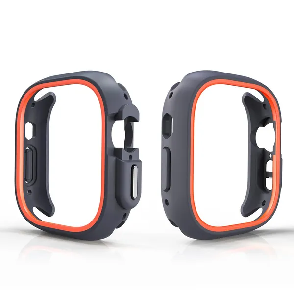 Orange_And_Grey_Thermoplastic_Polyurethane_Rugged_Case_For_Watch_Case