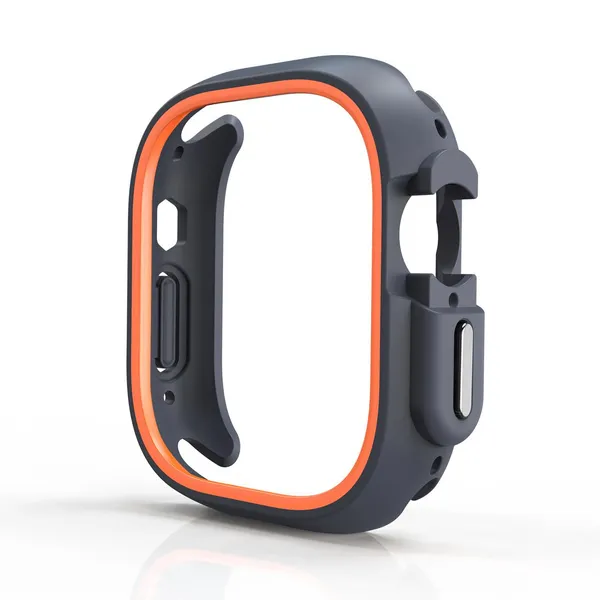 Orange_And_Grey_Thermoplastic_Polyurethane_Rugged_Case_For_Watch_Case