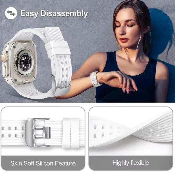 White_Silicone_Watch_Bands_For_Apple_Watch_Band_(Sport_Silicone_Dual_Lock_Use)