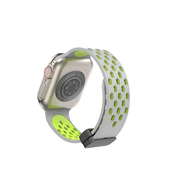 Grey_And_Neon_Green_Silicone_Watch_Bands_For_Watch_Strap