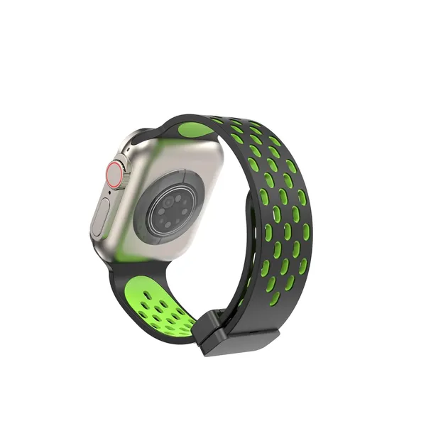 Black_And_Green_Silicone_Watch_Bands_For_Watch_Strap