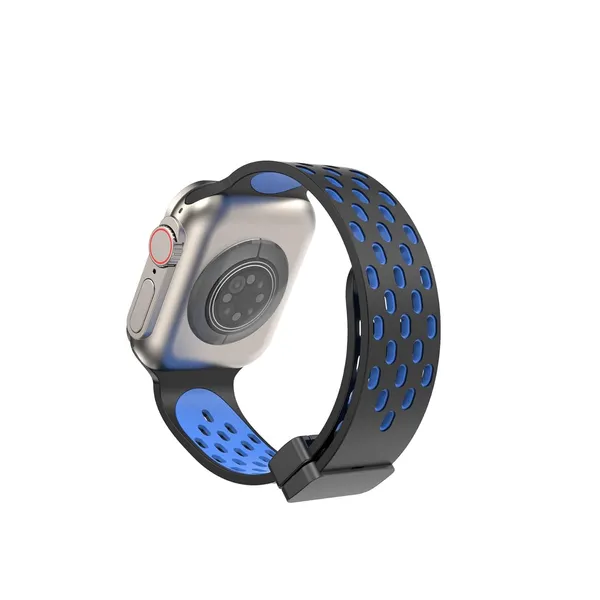 Black_And_Blue_Silicone_Watch_Bands_For_Watch_Strap