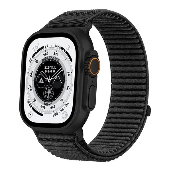 Black_Nylon_Watch_Bands_For_Apple_Watch_Band_(Elastic_Trail_Loop_Fitness_Use)
