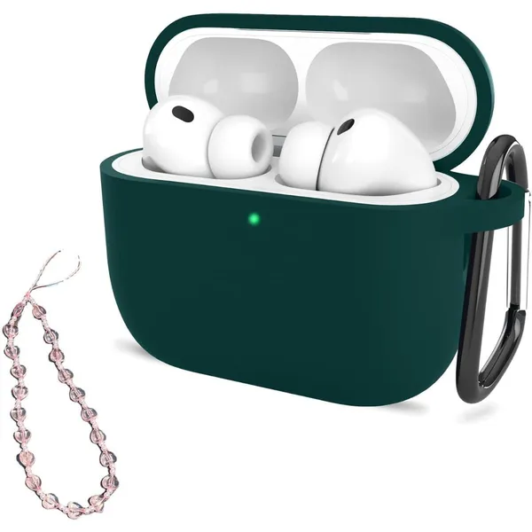 Dark_Green_Silicone_Airpods_Cases_For_Earbuds_Case_Cover