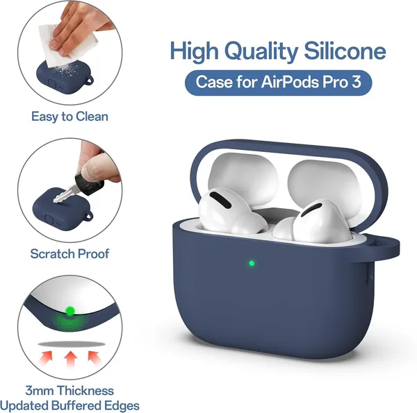 Dark_Green_Silicone_Airpods_Cases_For_Earbuds_Case_Cover