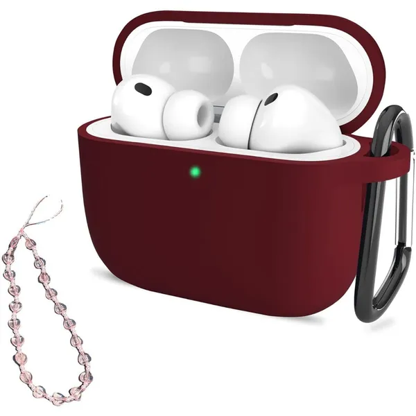 Maroon_Silicone_Airpods_Cases_For_Airpods_Pro_(3Rd_Generation)