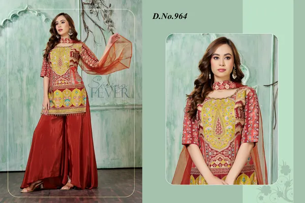Red_And_Yellow_Star_Georgette_Embroidered_Sharara_Suit_Set_For_Women