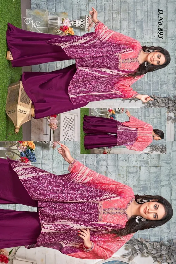 Pink_And_Purple_Star_Georgette_Embroidered_Suit_Set_For_Women