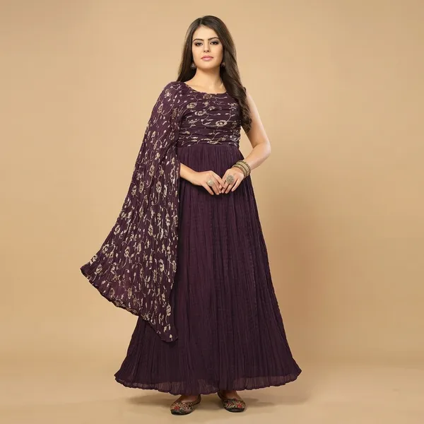 Purple_Star_Georgette_Floral_Printed_Anarkali_Suit_For_Women