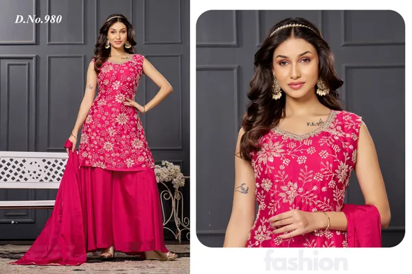 Pink_Star_Georgette_Embroidered_Sharara_Suit_Set_For_Women
