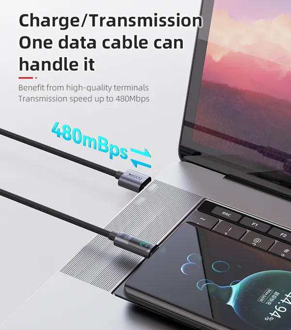Yesido_CA122C_Usb_A-C_66W_Fast_Charging_Cable_With_Digital_Display