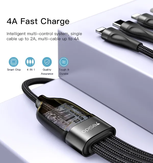 Yesido_CA111__Usb-A_TO_Lightning_&_Type_C_Multi-Device_Fast_Charging_Nylon_Braided_Cable