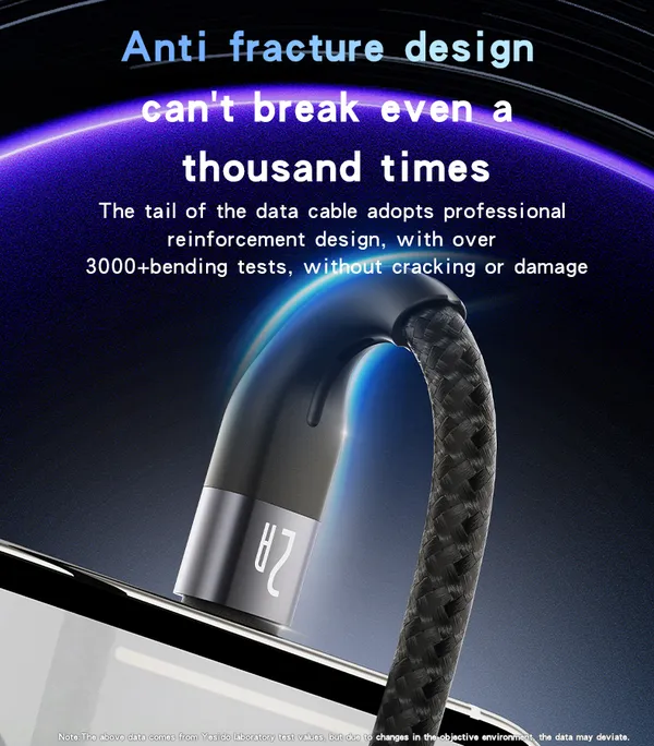 Yesido_CA121L_Usb-A_To_Lightning_Braided_Data_Cable_1M_Dark_Grey